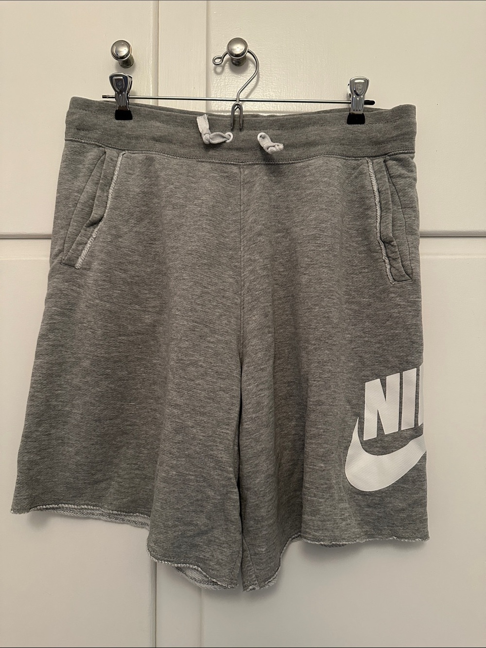 GUC Nike Gray Sweat Shorts with White Logo